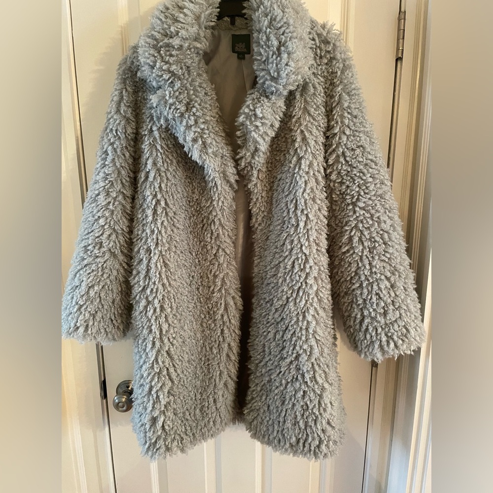 knee length sherpa coat